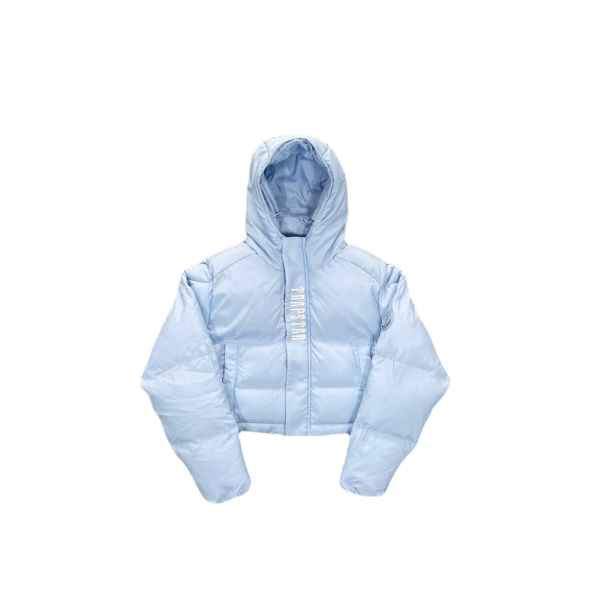 WOMEN’S DECODEED HOODED PUFFER 2.0 JACKET- ICE BLUE