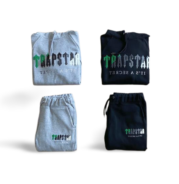 CHENILLE DECODED HOODIE TRACKSUIT-GREEN