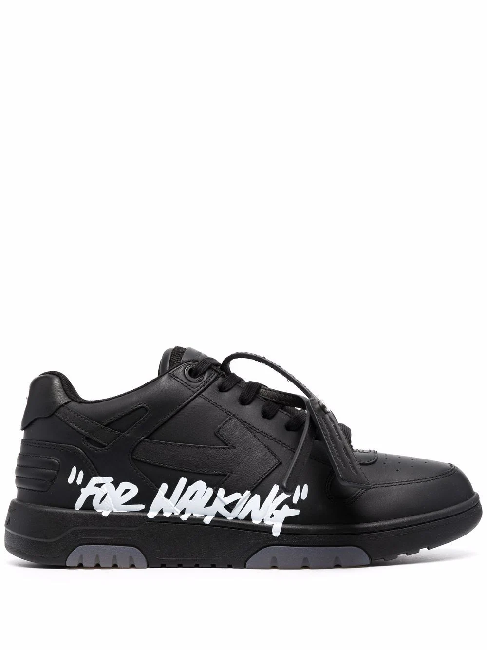 OFF-WHITE OUT OF OFFICE “OOO” CALF LEATHER BLACK “FOR WALKING”