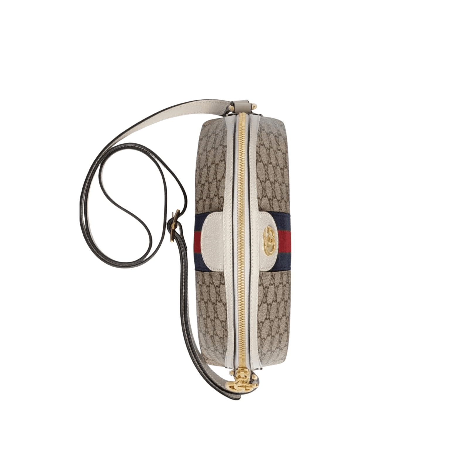 BORSA A SPALLA DONNA OPHIDIA GG SUPREME PICCOLA BEIGE ED EBANO - immagine 4