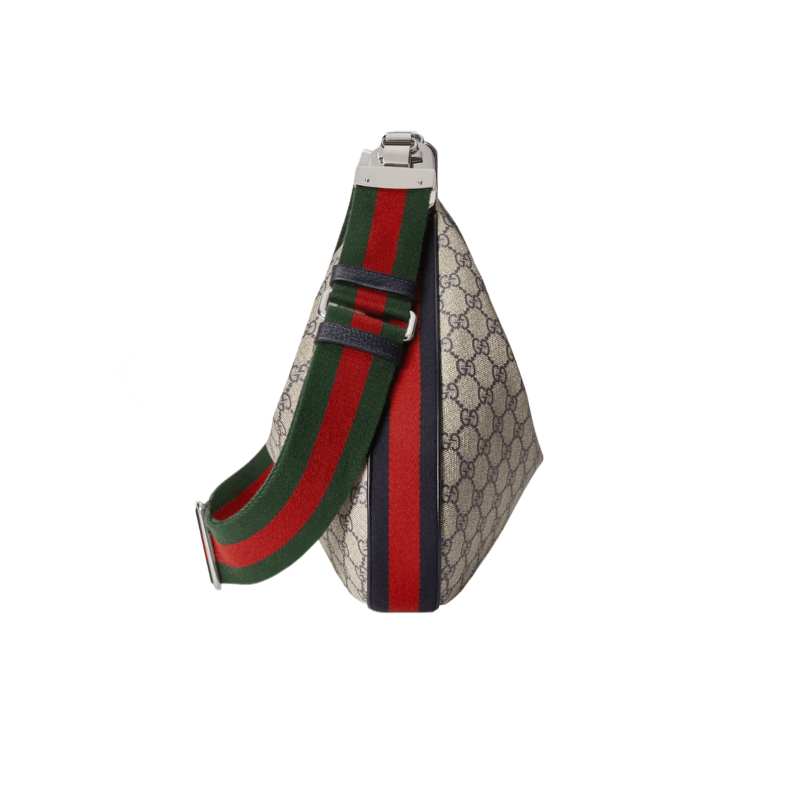 BORSA A SPALLA ATTACHE MEDIA BEIGE E BLU - immagine 3